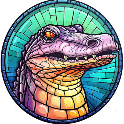 Crocodile - Full Round Drill Diamond Painting 30*30CM