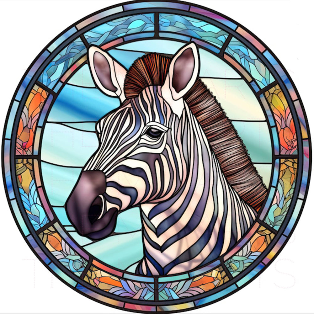 Zebra - Full Round Drill Diamond Painting 30*30CM