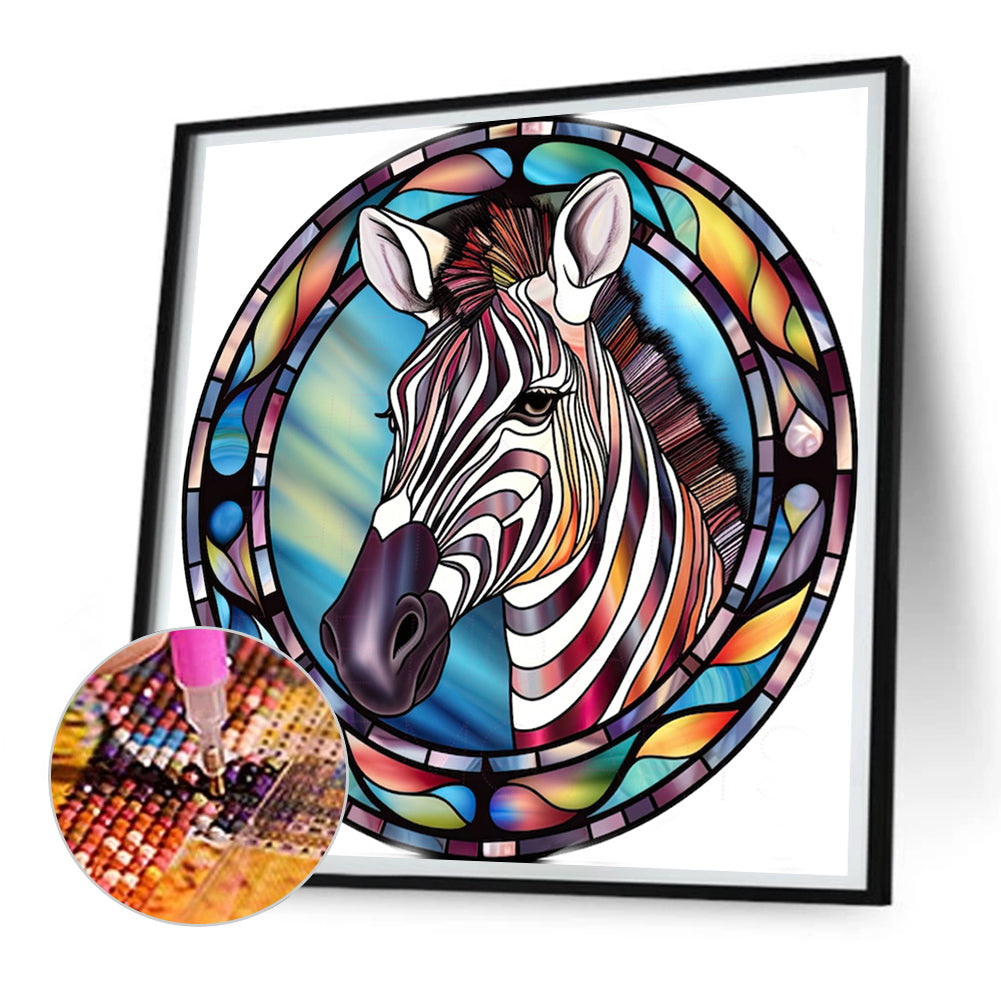 Zebra - Full Round Drill Diamond Painting 30*30CM