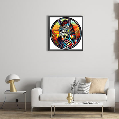 Zebra - Full Round Drill Diamond Painting 30*30CM