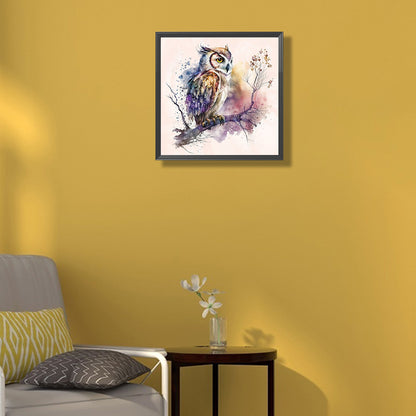 Owl - Full Round Drill Diamond Painting 35*35CM