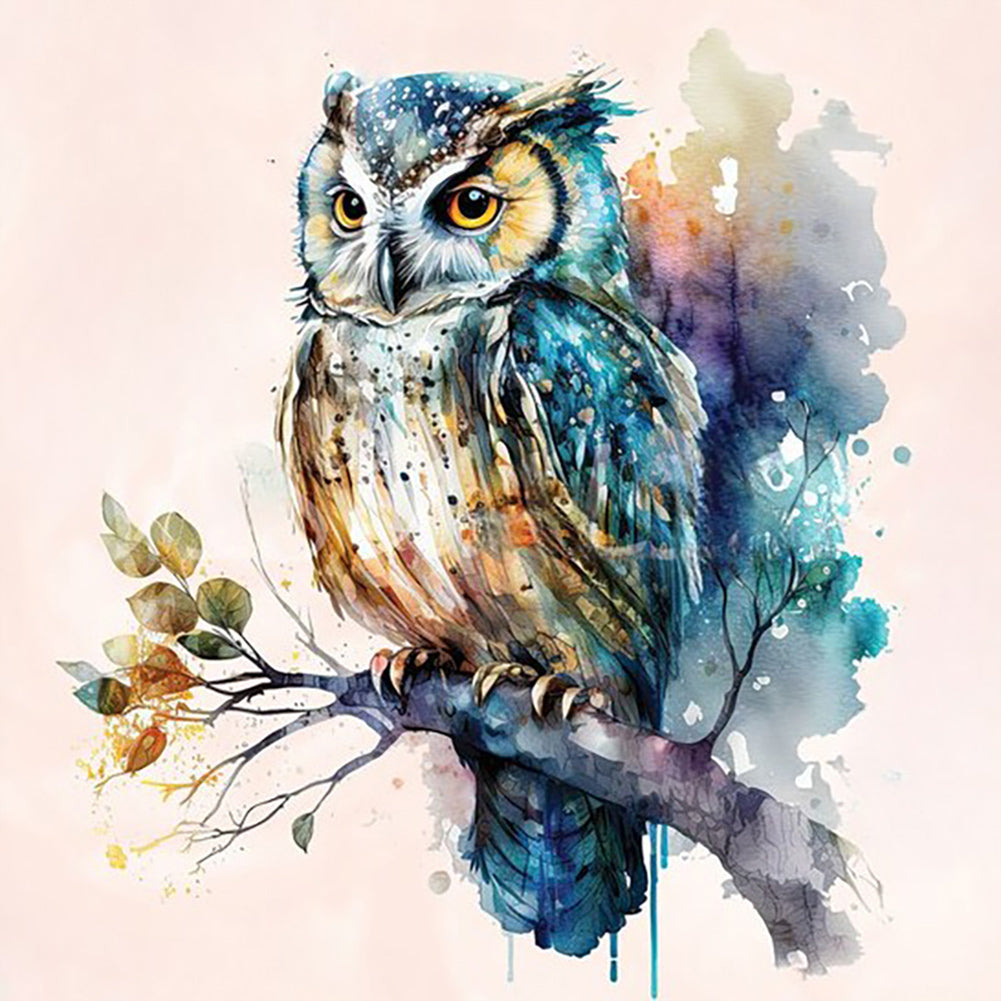 Owl - Full Round Drill Diamond Painting 35*35CM