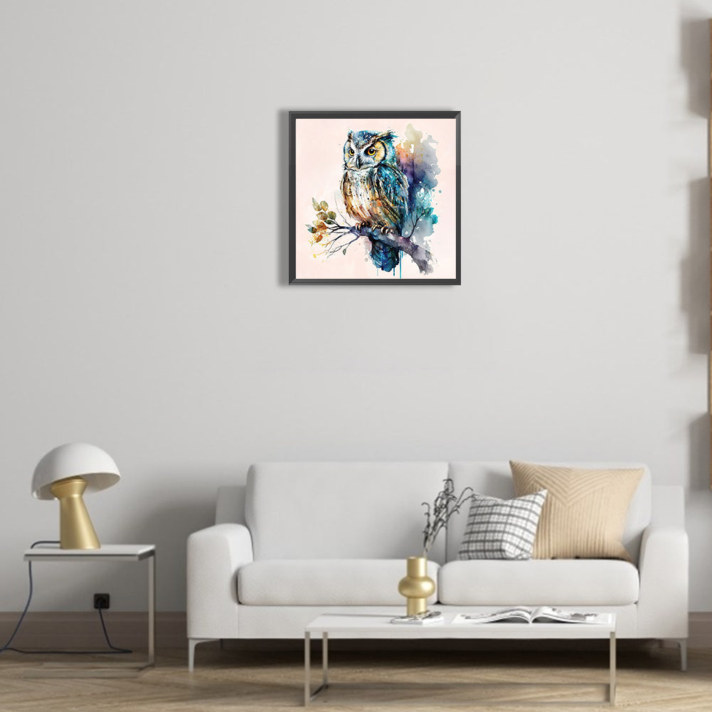 Owl - Full Round Drill Diamond Painting 35*35CM