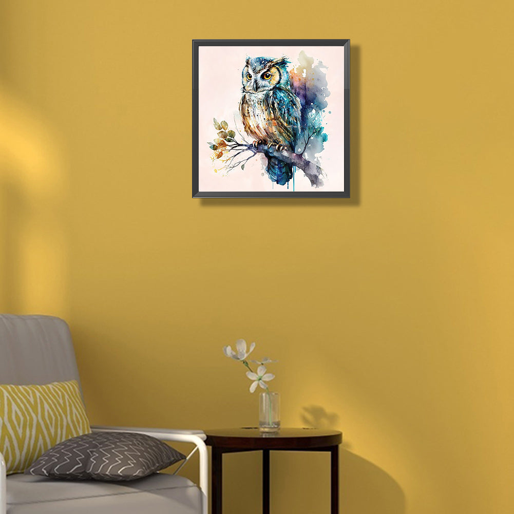 Owl - Full Round Drill Diamond Painting 35*35CM