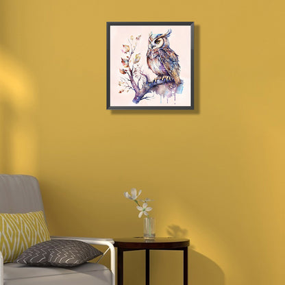 Owl - Full Round Drill Diamond Painting 35*35CM