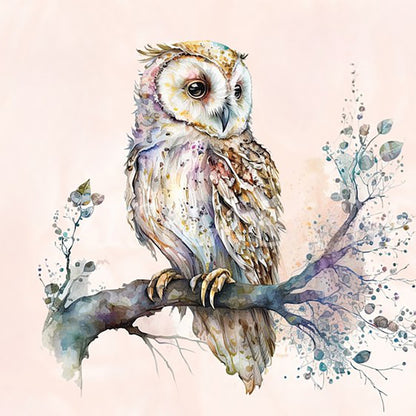 Owl - Full Round Drill Diamond Painting 35*35CM