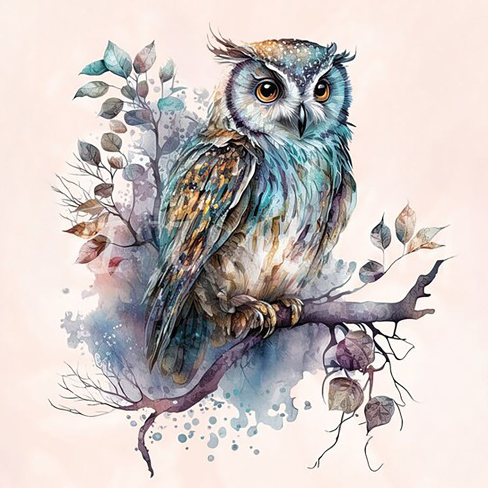 Owl - Full Round Drill Diamond Painting 35*35CM