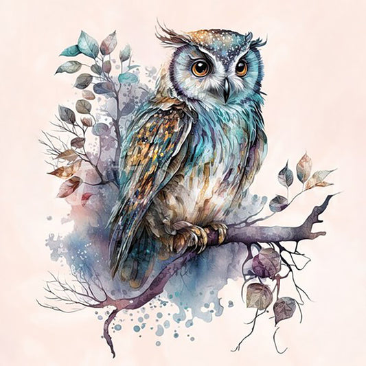 Owl - Full Round Drill Diamond Painting 35*35CM