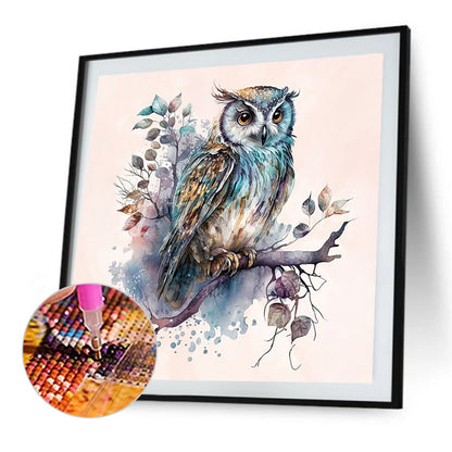Owl - Full Round Drill Diamond Painting 35*35CM