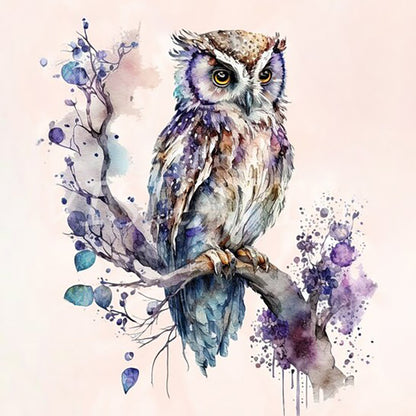 Owl - Full Round Drill Diamond Painting 35*35CM