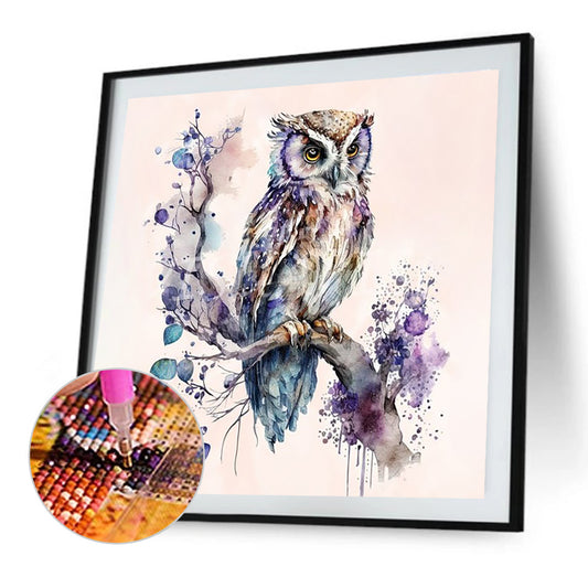 Owl - Full Round Drill Diamond Painting 35*35CM