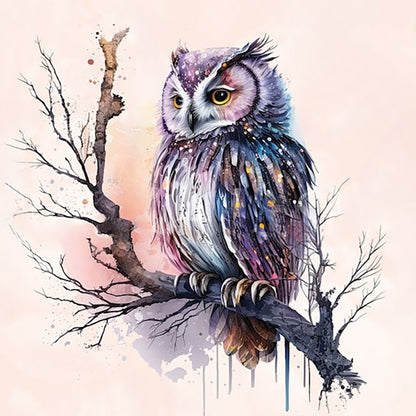 Owl - Full Round Drill Diamond Painting 35*35CM