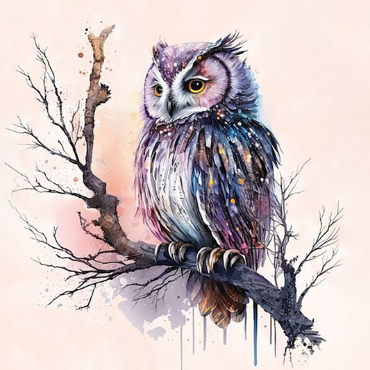 Owl - Full Round Drill Diamond Painting 35*35CM