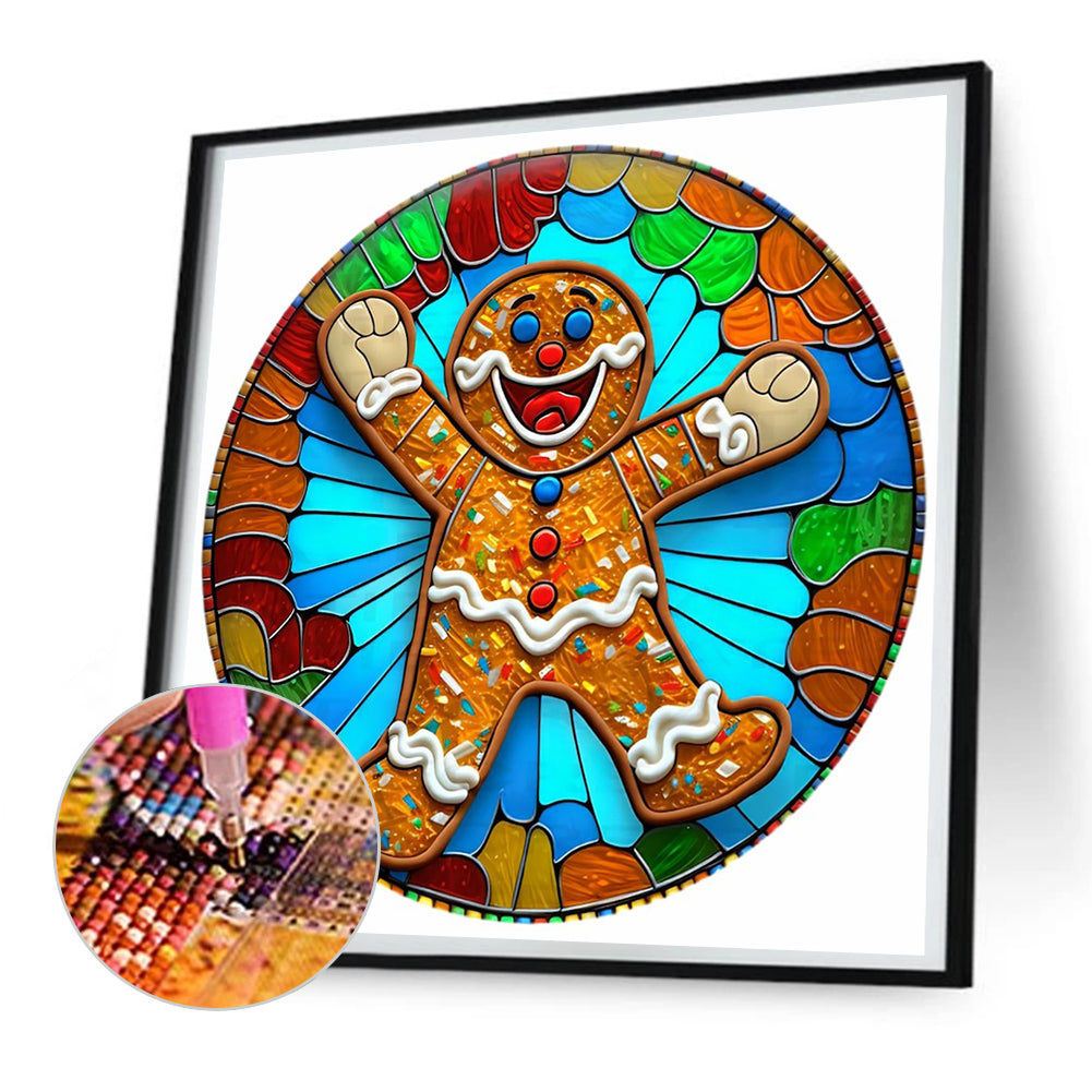 Gingerbread Man - Full Round Drill Diamond Painting 30*30CM