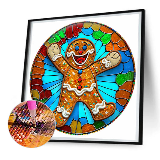 Gingerbread Man - Full Round Drill Diamond Painting 30*30CM