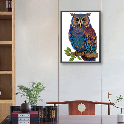 Owl - Full Round Drill Diamond Painting 30*40CM