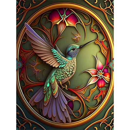 Hummingbird - Full Round Drill Diamond Painting 30*40CM