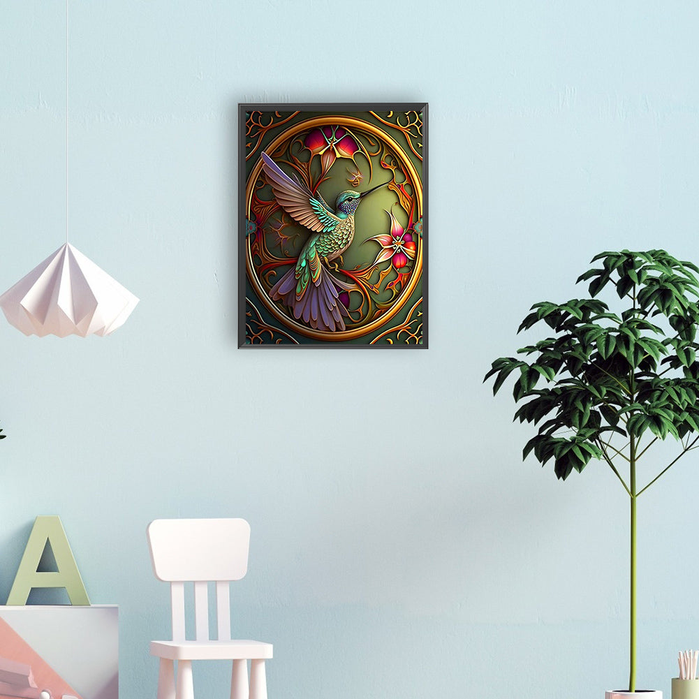 Hummingbird - Full Round Drill Diamond Painting 30*40CM