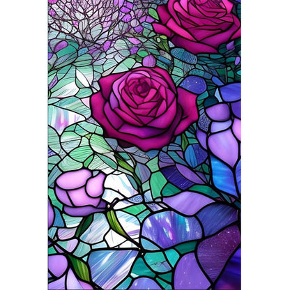 Glass Painted Rose - Full Round Drill Diamond Painting 40*60CM