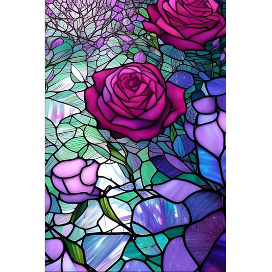 Glass Painted Rose - Full Round Drill Diamond Painting 40*60CM