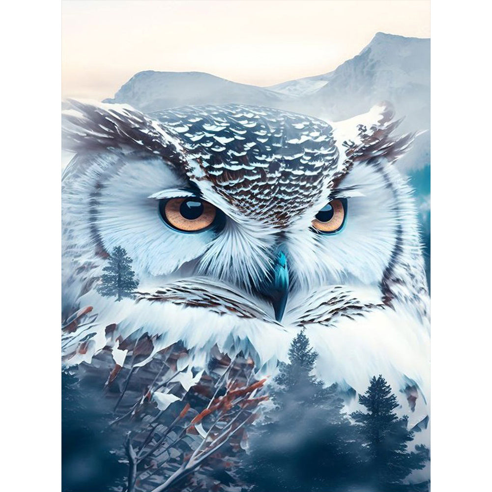 Owl - Full Round Drill Diamond Painting 30*40CM