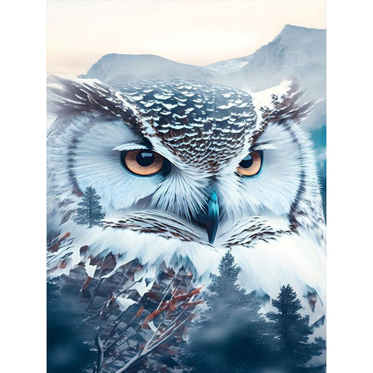 Owl - Full Round Drill Diamond Painting 30*40CM