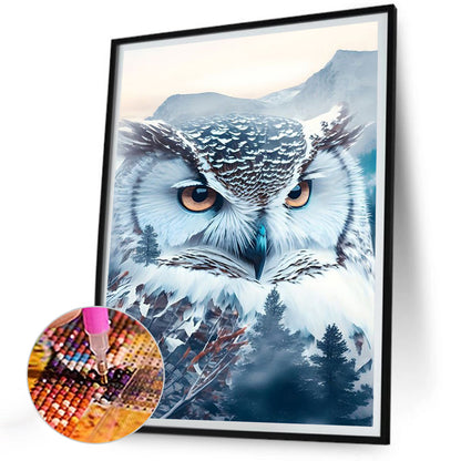 Owl - Full Round Drill Diamond Painting 30*40CM