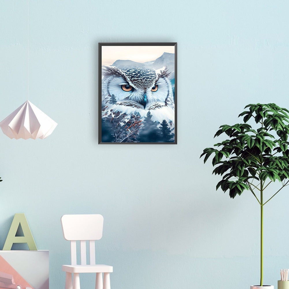 Owl - Full Round Drill Diamond Painting 30*40CM