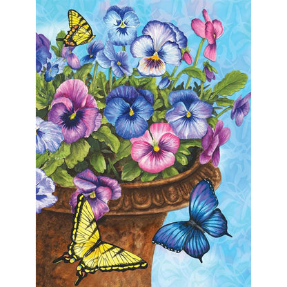 Butterfly Violet - Full Round Drill Diamond Painting 30*40CM