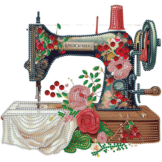 Vintage Sewing Machine - Special Shaped Drill Diamond Painting 30*30CM