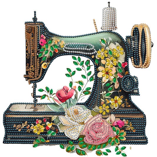 Vintage Sewing Machine - Special Shaped Drill Diamond Painting 30*30CM