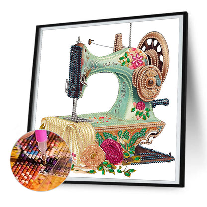 Vintage Sewing Machine - Special Shaped Drill Diamond Painting 30*30CM