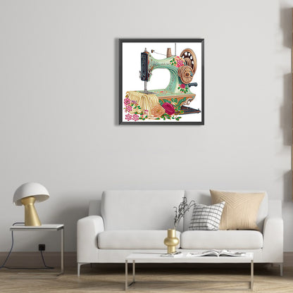 Vintage Sewing Machine - Special Shaped Drill Diamond Painting 30*30CM