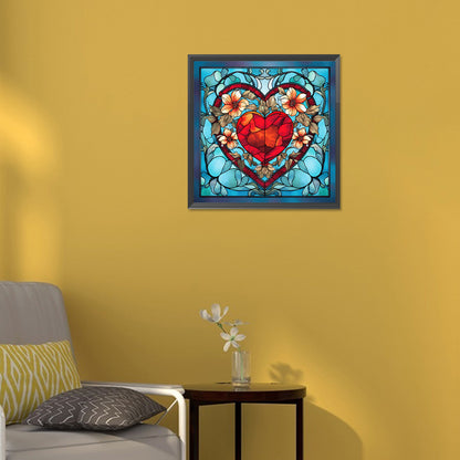 Sincere Heart Glass Painting - Full Round Drill Diamond Painting 30*30CM