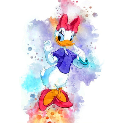 Watercolor Disney Daisy Duck - Full Round Drill Diamond Painting 30*40CM