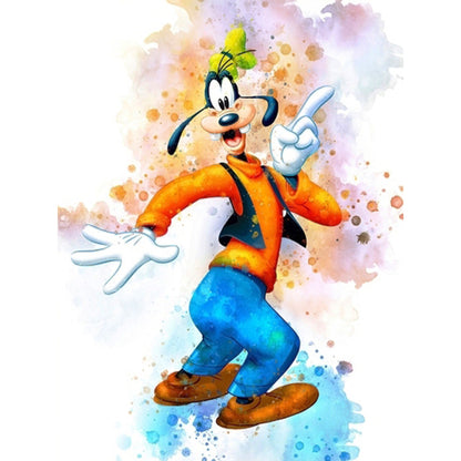 Watercolor Disney Goofy - Full Round Drill Diamond Painting 30*40CM