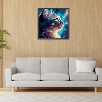 Star Cat - Full Round Drill Diamond Painting 30*30CM