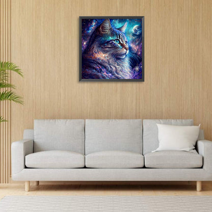 Star Cat - Full Round Drill Diamond Painting 30*30CM