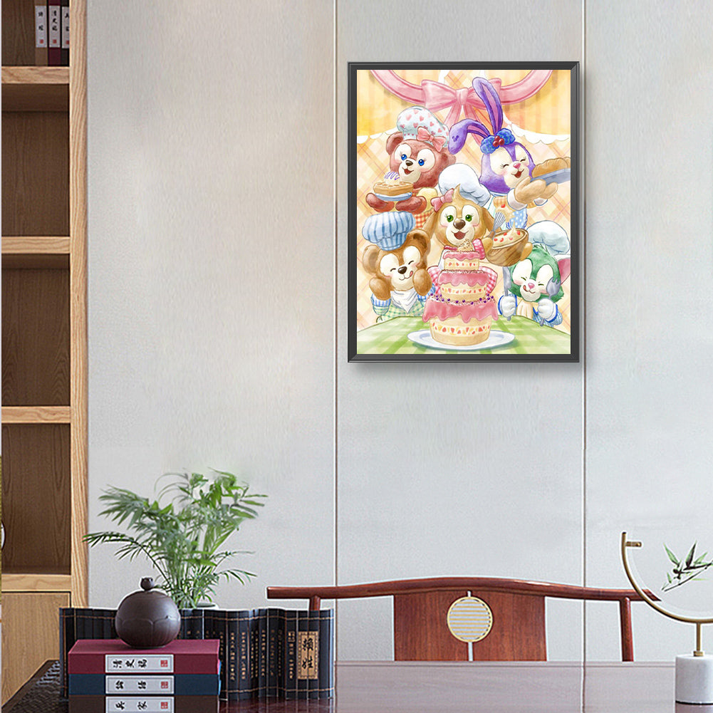 Watercolor Disney Star Deluge - Full Round Drill Diamond Painting 30*40CM