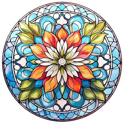 Flower Glass Painting - Full Round Drill Diamond Painting 30*30CM