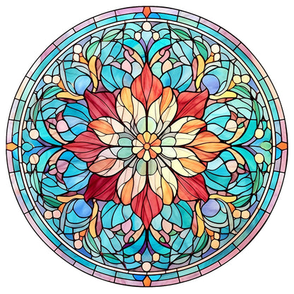 Flower Glass Painting - Full Round Drill Diamond Painting 30*30CM