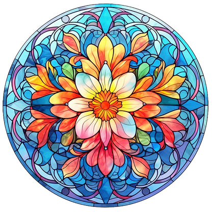 Flower Glass Painting - Full Round Drill Diamond Painting 30*30CM