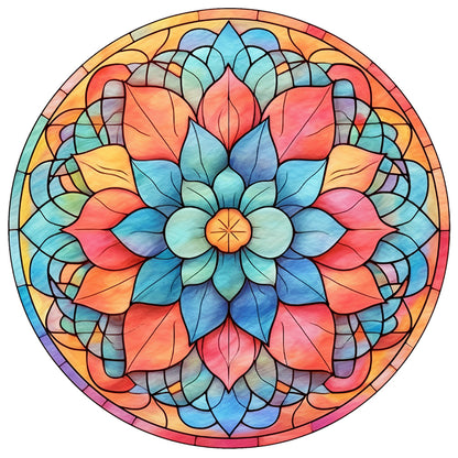 Flower Glass Painting - Full Round Drill Diamond Painting 30*30CM