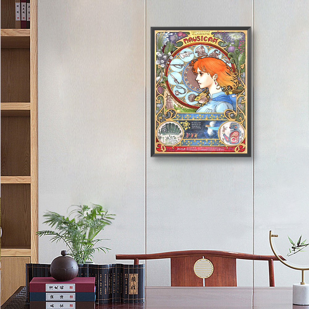 Nausica? Of The Valley Of The Wind - Full Round Drill Diamond Painting 30*40CM