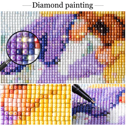 Glass Painting - Hot Air Balloon - Full Square Drill Diamond Painting 40*50CM