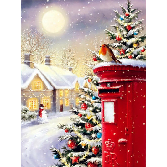Snow Under The Moon - Full Round Drill Diamond Painting 40*50CM