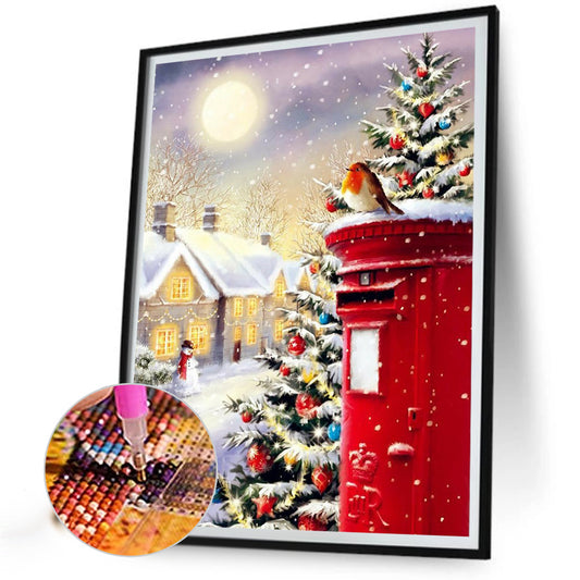 Snow Under The Moon - Full Round Drill Diamond Painting 40*50CM