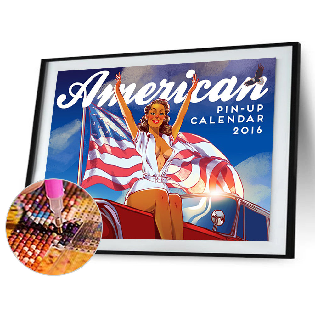 American Independence Day - Full Round Drill Diamond Painting 40*30CM