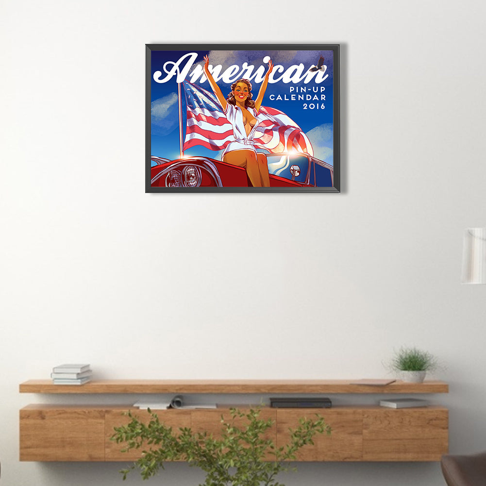 American Independence Day - Full Round Drill Diamond Painting 40*30CM