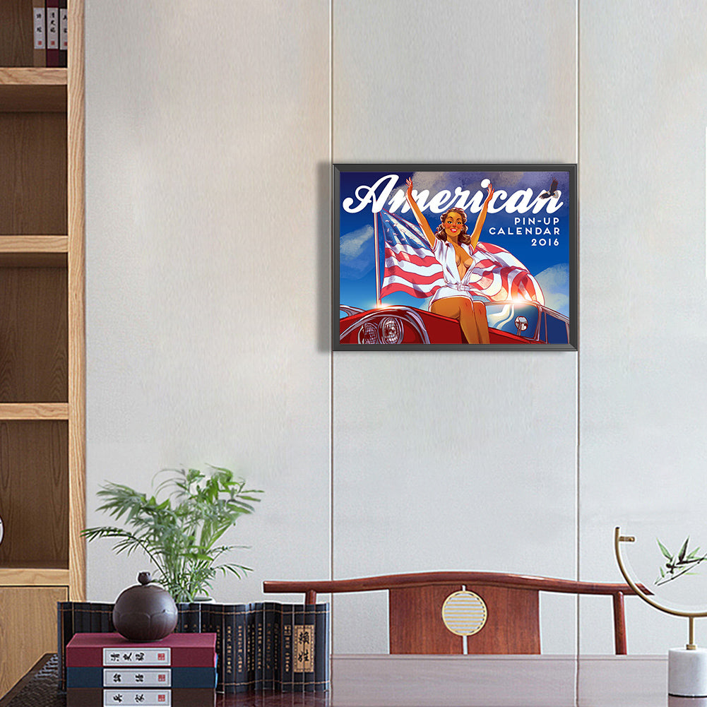 American Independence Day - Full Round Drill Diamond Painting 40*30CM